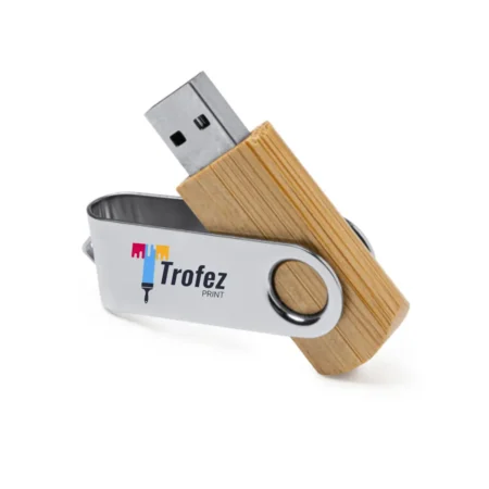 Stick de memorie USB personalizat carcasa din bambus