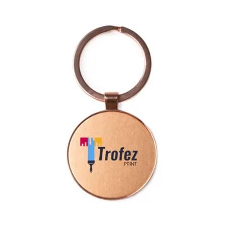 Breloc metalic personalizat rotund