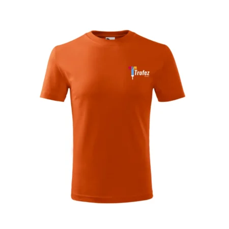 Tricou personalizat portocaliu din bumbac pentru copii