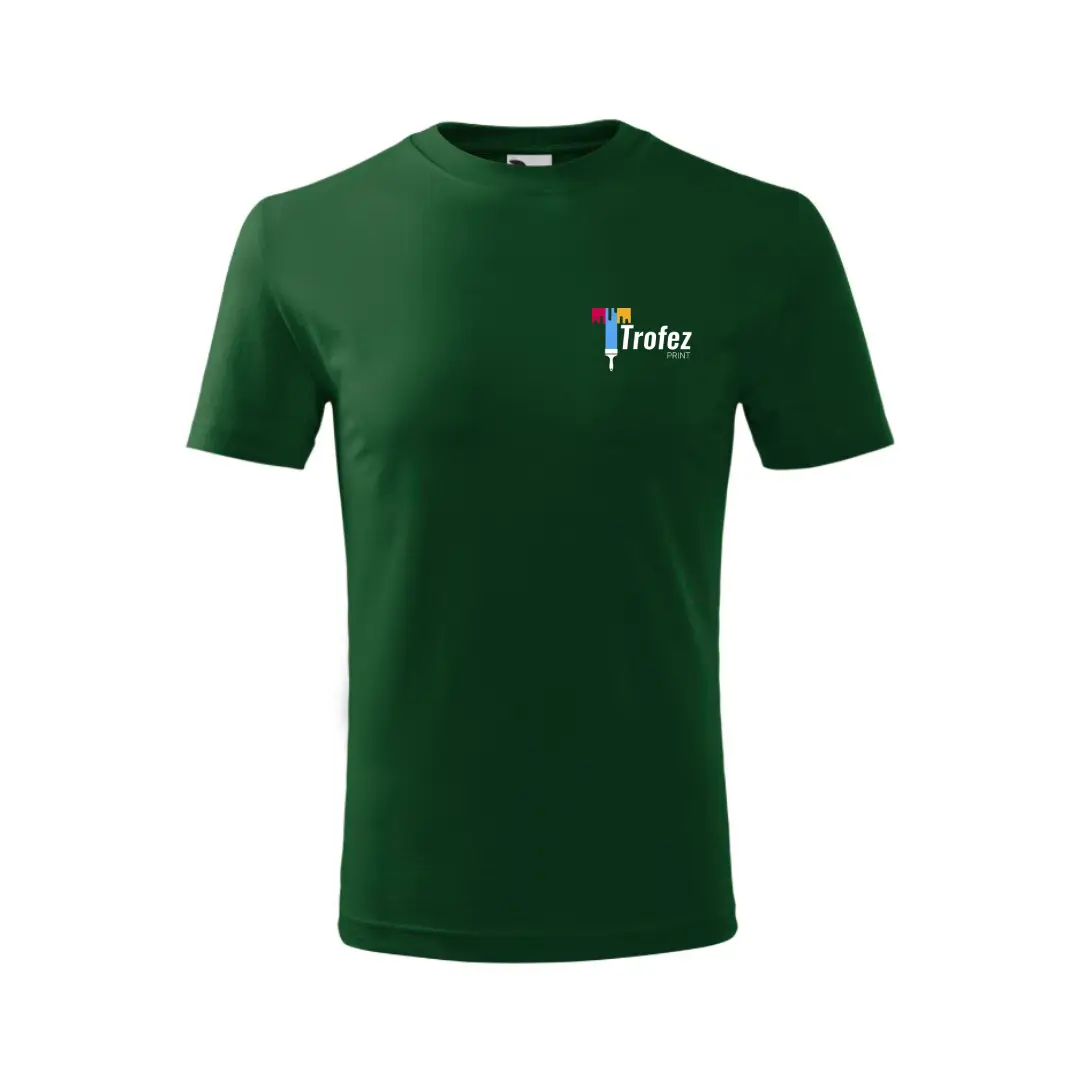Tricou personalizat verde sticla din bumbac pentru copii