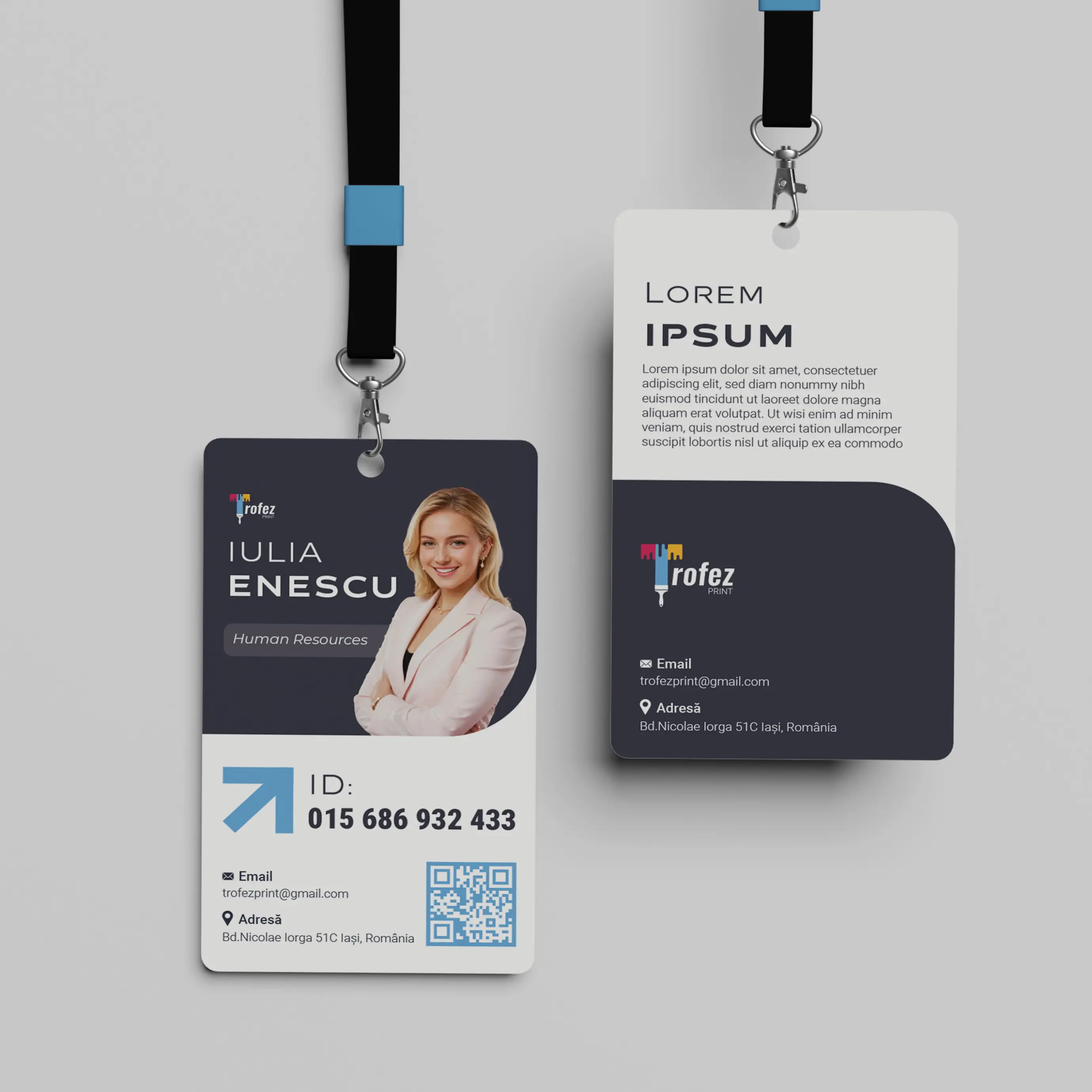 Card din pvc access personalizat fata/verso