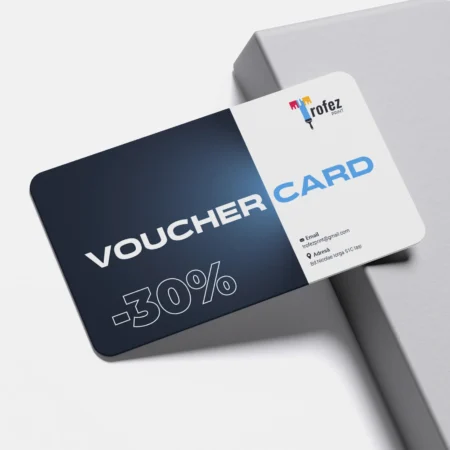 Voucher card din pvc personalizare o fata