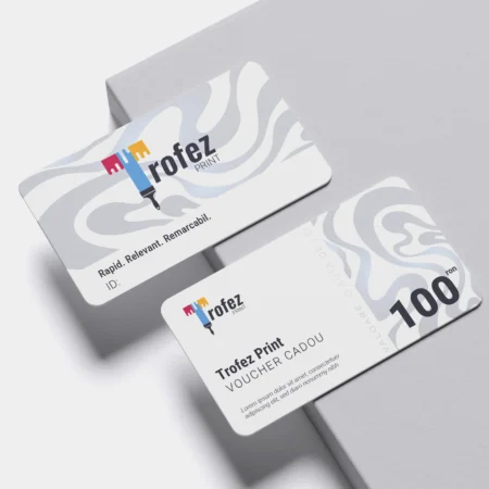Voucher card din pvc personalizare o fata/verso