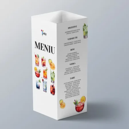 Table Tent vertical format dreptunghi