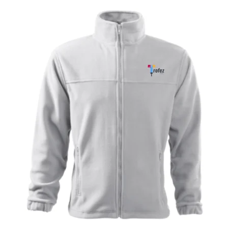 Jacheta fleece pentru barbati alb